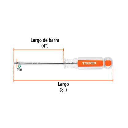Desarmador Punta Torx T10 Mango Acetato