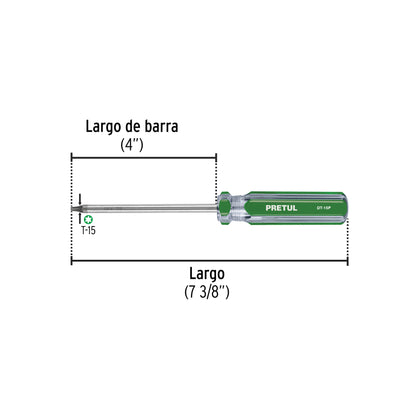 Desarmador punta Torx T 15 mango de PVC · vista 2