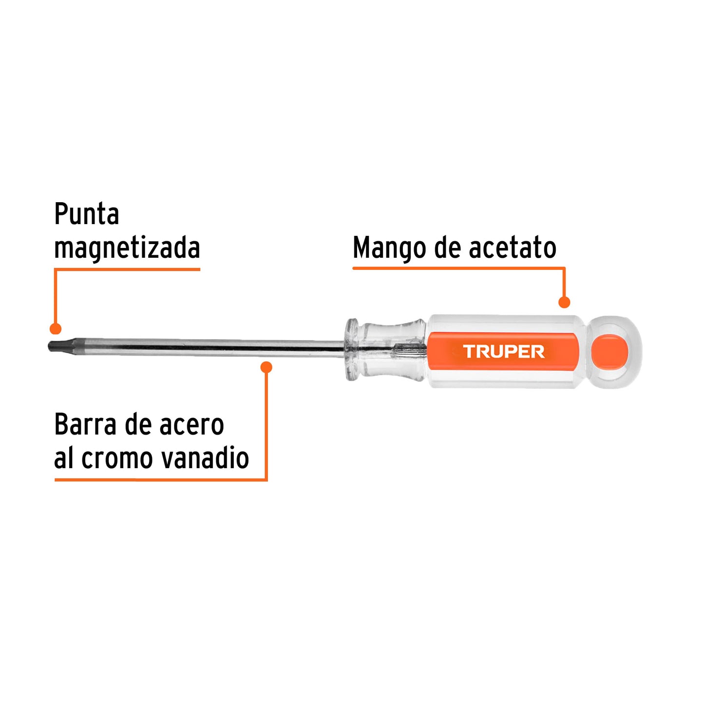 Desarmador Punta Torx T20 Mango Acetato