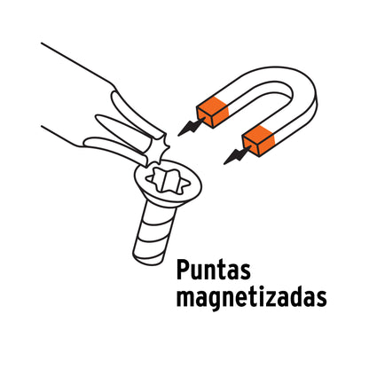 Desarmador Punta Torx T25 Mango Acetato