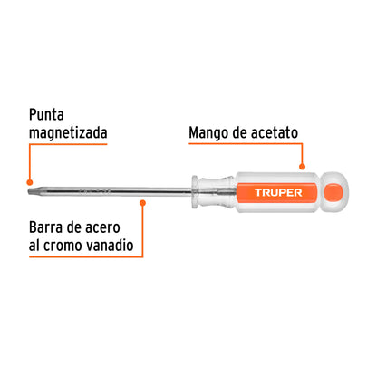 Desarmador Punta Torx T25 Mango Acetato