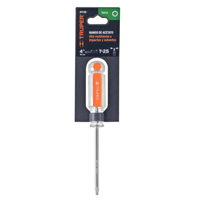 Desarmador Torx T-25 con barra de 10.16 cm y mango de acetato