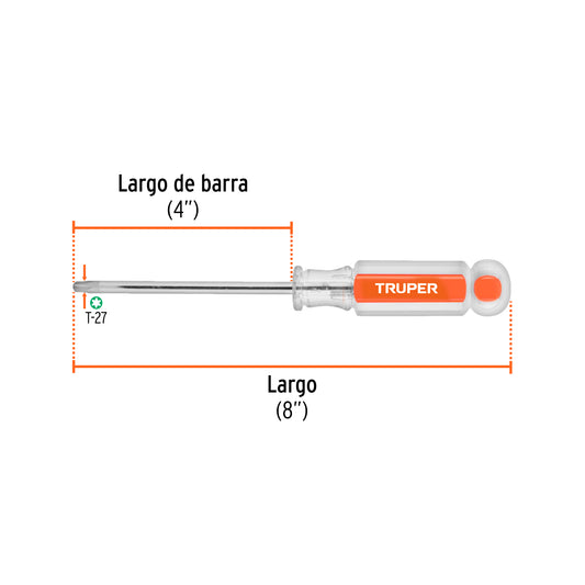 Desarmador Punta Torx T27 Mango Acetato