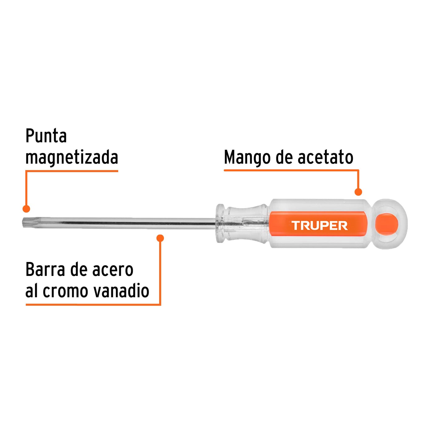 Desarmador Punta Torx T30 Mango Acetato