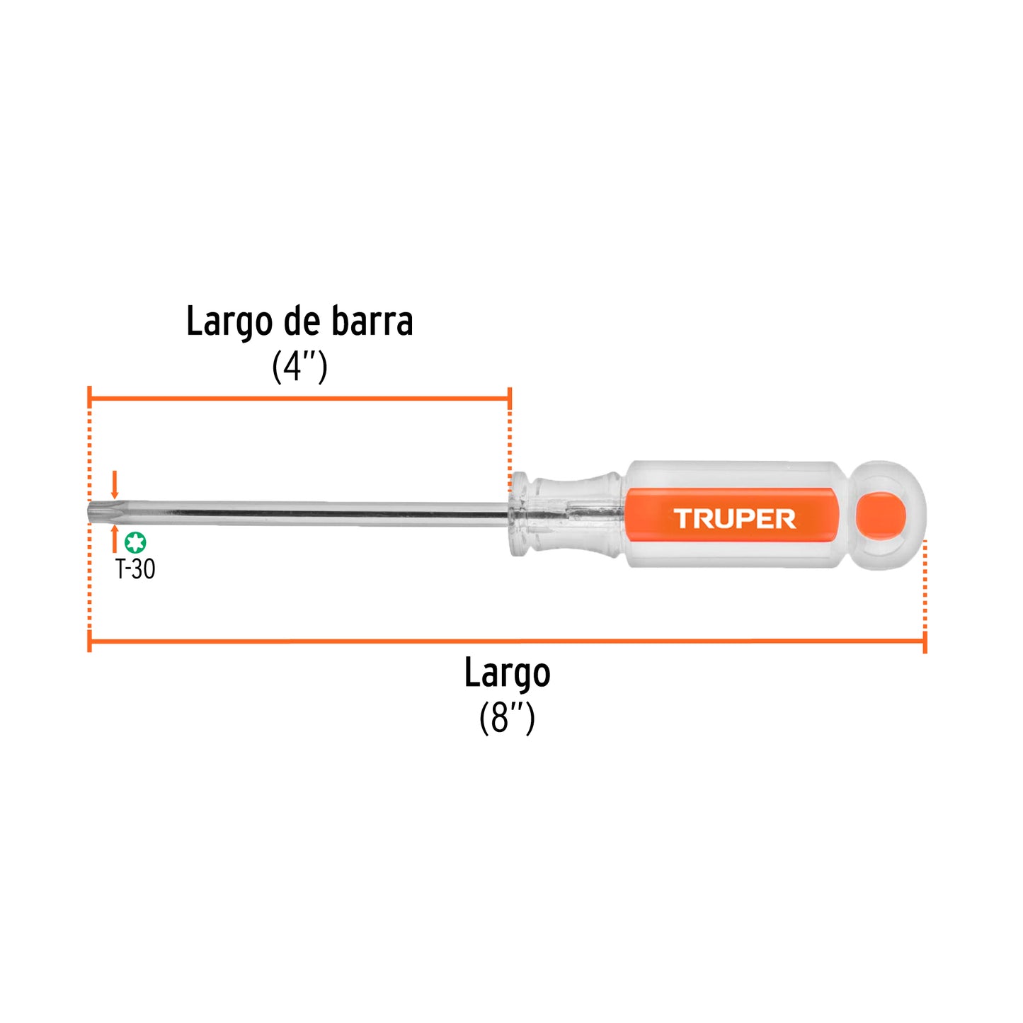 Desarmador Punta Torx T30 Mango Acetato