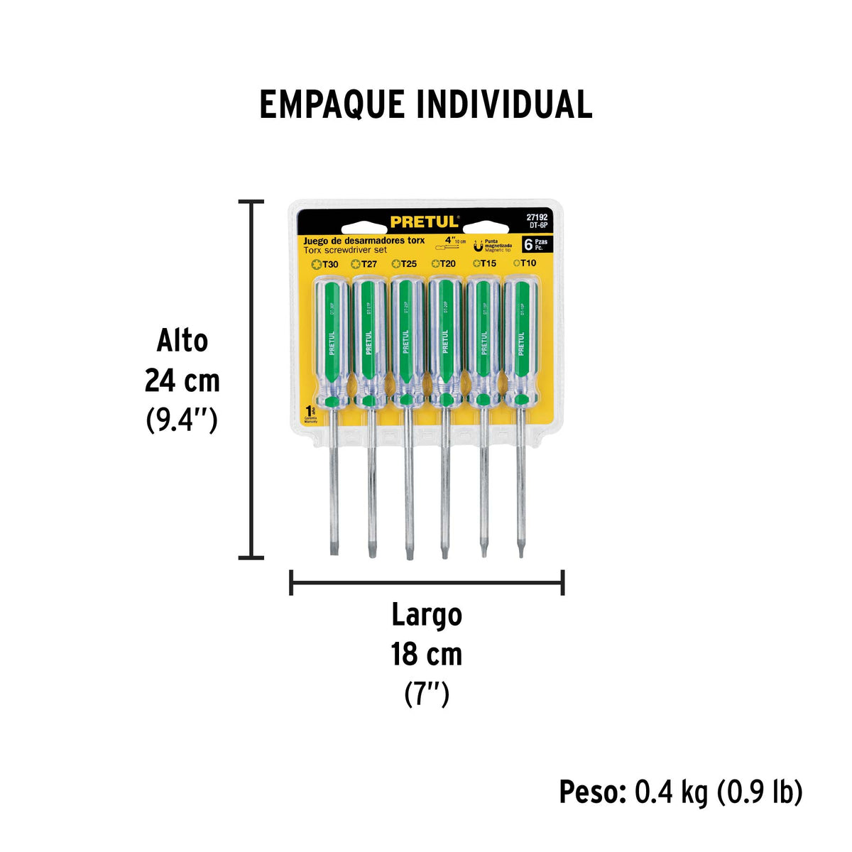 Juego de 6 desarmadores Torx mango de PVC · vista 6