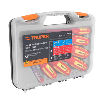 Juego de 6 desarmadores dieléctricos y 1 probador de corriente