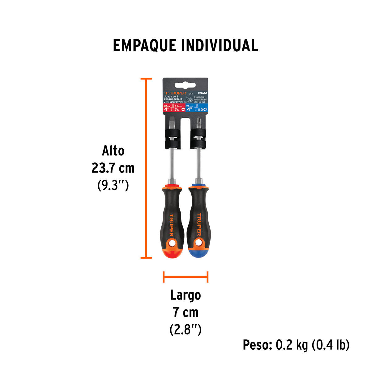 Dúo de desarmadores 1/4 x 4" mango Comfort Grip · vista 6