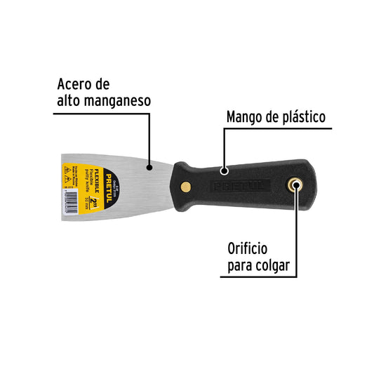 Espátula flexible 2 con mango de plástico