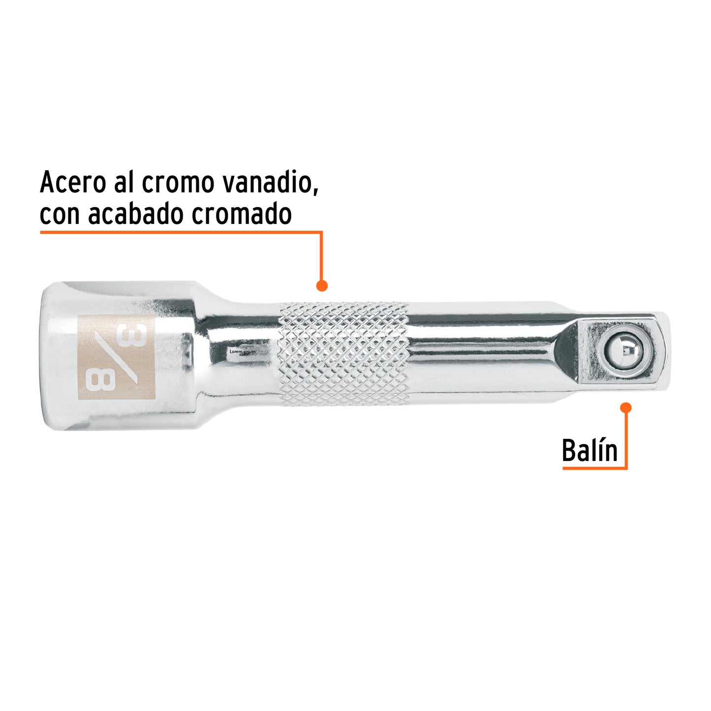 Extensión matraca cuadro 3/8 pulg 3 pulg
