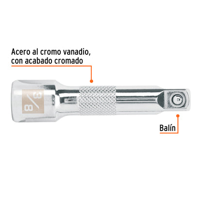 Extensión matraca cuadro 3/8 pulg 3 pulg