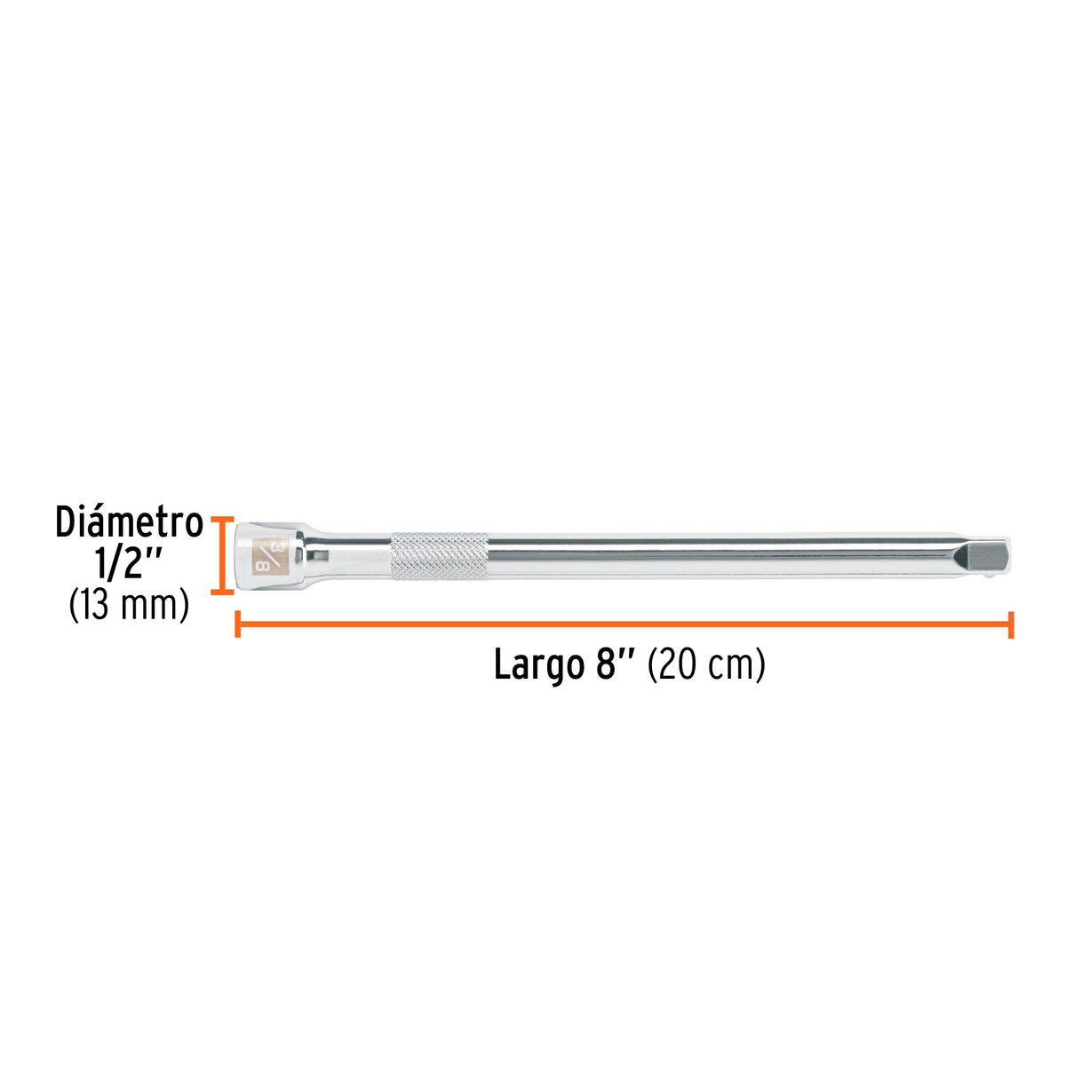Extensión matraca cuadro 3/8 pulg 8 pulg