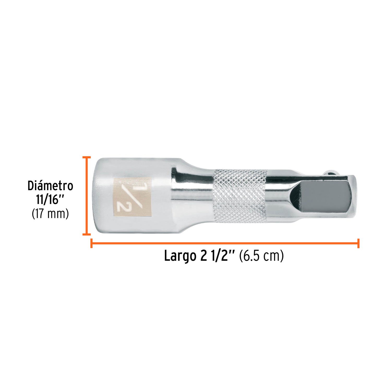 Extensión matraca cuadro 1/2 pulg 2-1/2 pulg