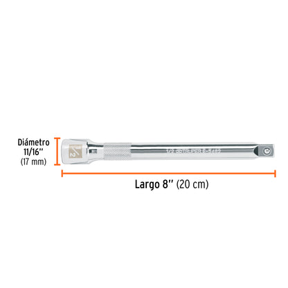 Extensión matraca cuadro 1/2 pulg 8 pulg