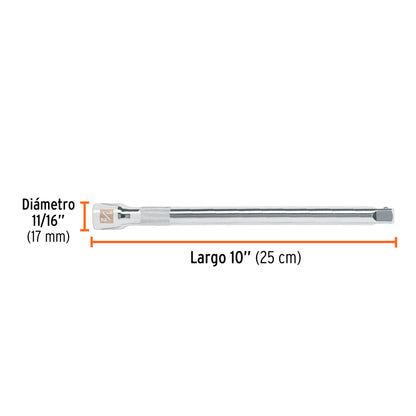 Extensión matraca cuadro 1/2 pulg 10 pulg