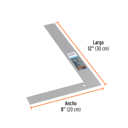 Escuadra de acero para cantero 8x12
