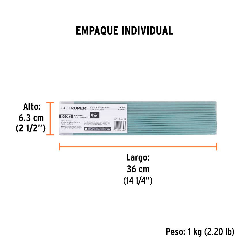 Bolsa con 1 kg de electrodos 6013 de 3/32" · vista 4