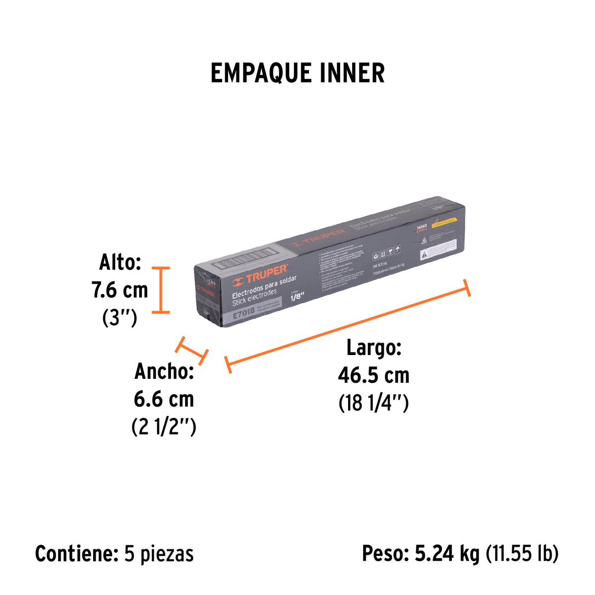 Bolsa con 1 kg de electrodos 7018 de 1/8" · vista 4