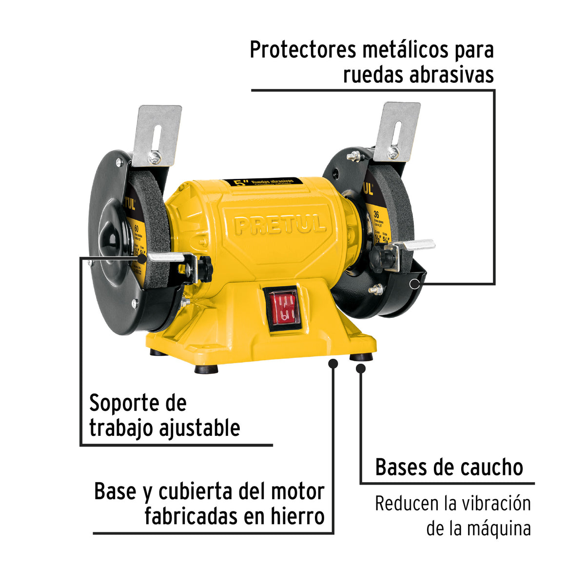 Esmeril de banco de 5 pulg - SKU 29994