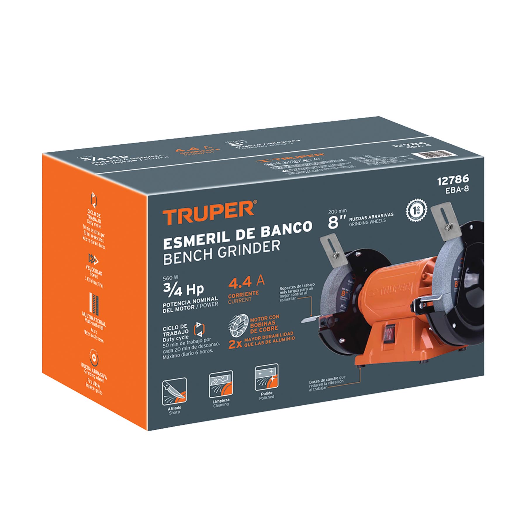 Esmeril de banco de 8 pulg - SKU 12786