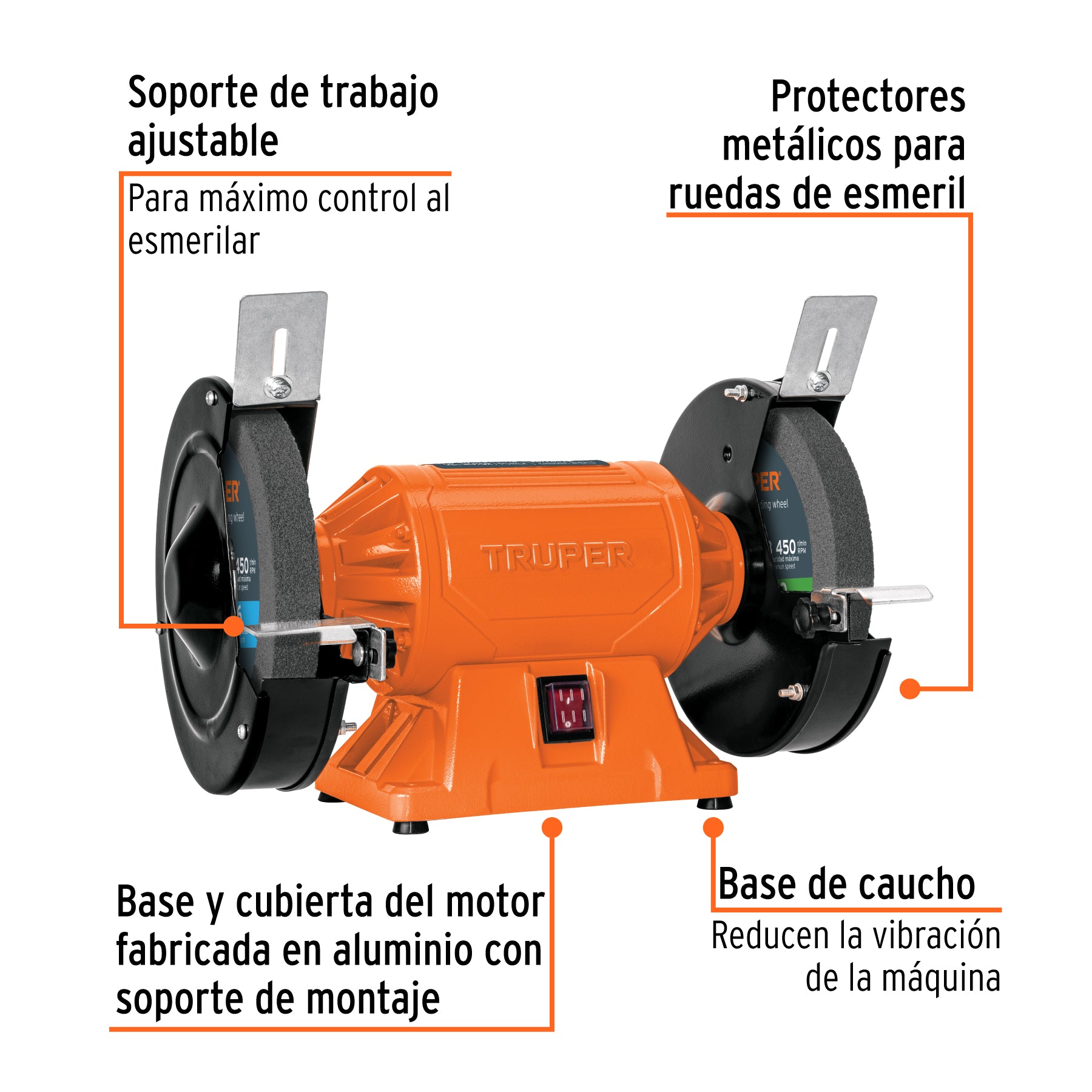 Esmeril de banco de 8 pulg - SKU 12786