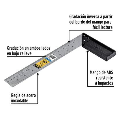 Escuadra para carpintero con mango 10