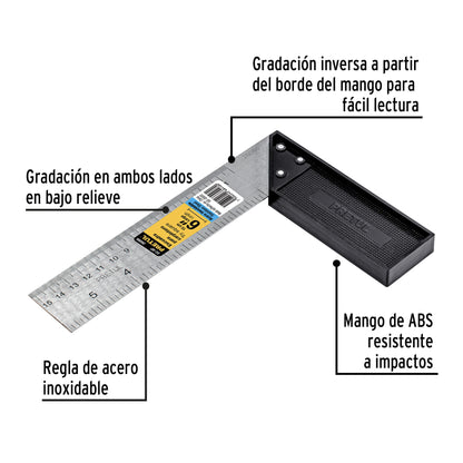 Escuadra para carpintero con mango 6