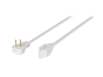 Extensión eléctrica doméstica de 10 m con clavija plana blanca