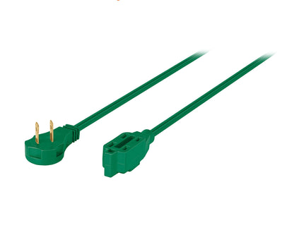 Extensión eléctrica doméstica de 4 m con clavija plana verde