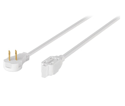 Extensión eléctrica doméstica de 8 m con clavija plana blanca