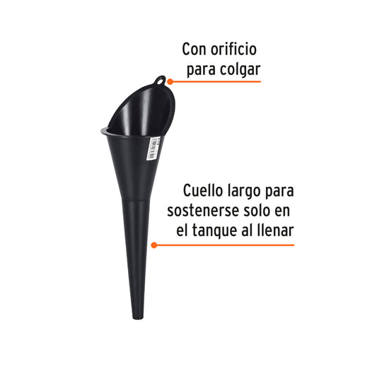Embudo plástico 250 ml cuello rígido
