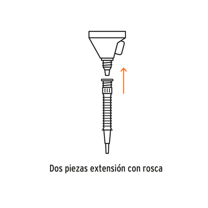 Embudo plástico 500 ml con filtro