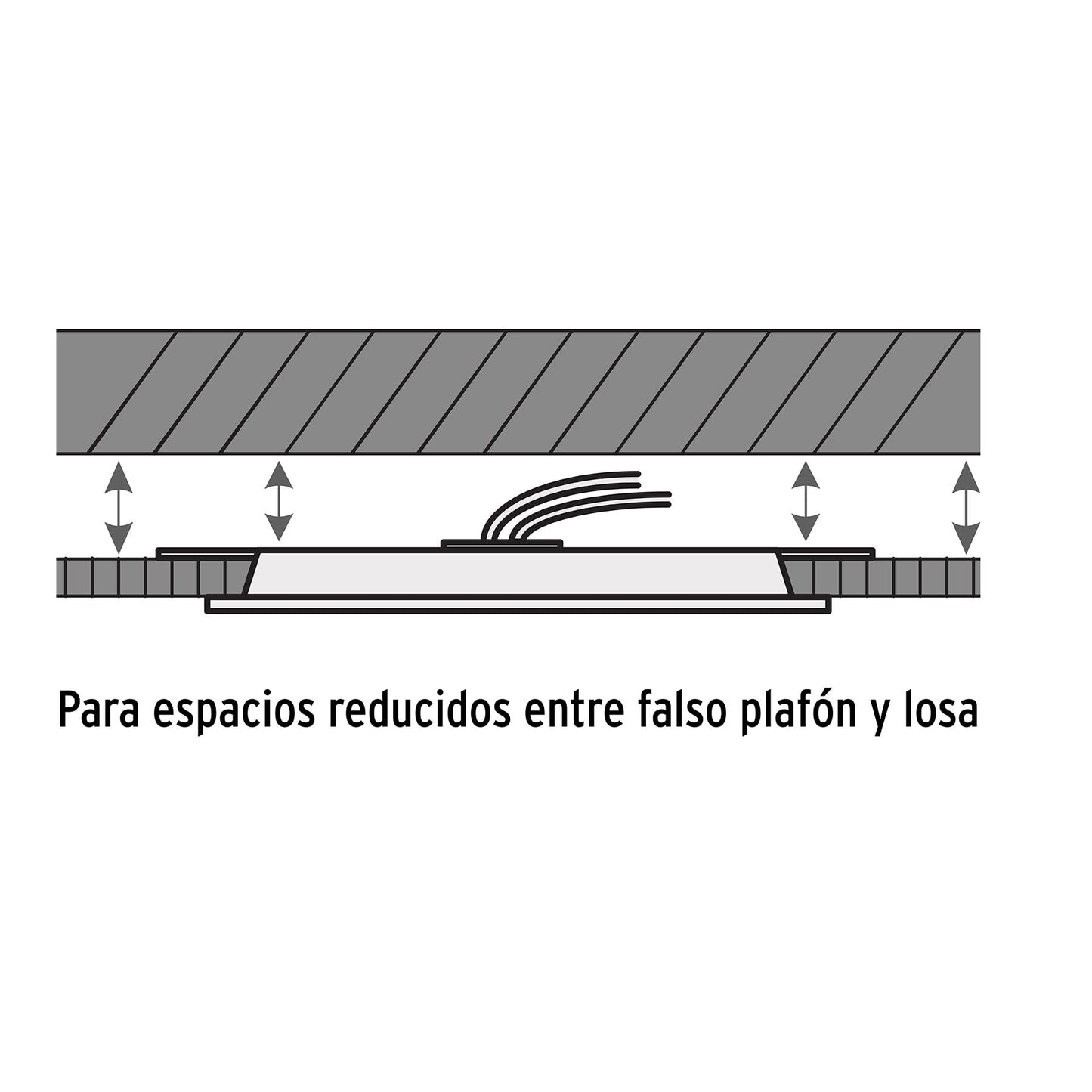 Luminario LED plafón de 6 W con luz de día ultradelgado redondo