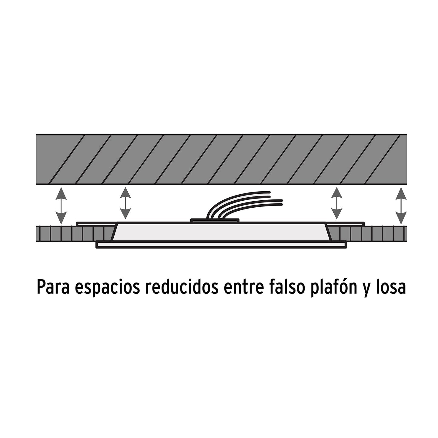 Luminario LED plafón de 12 W con luz de día ultradelgado redondo