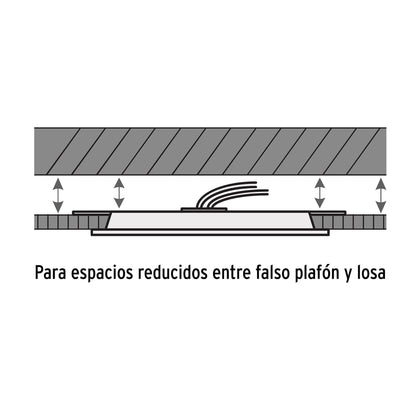 Luminario LED plafón de 12 W con luz de día ultradelgado redondo