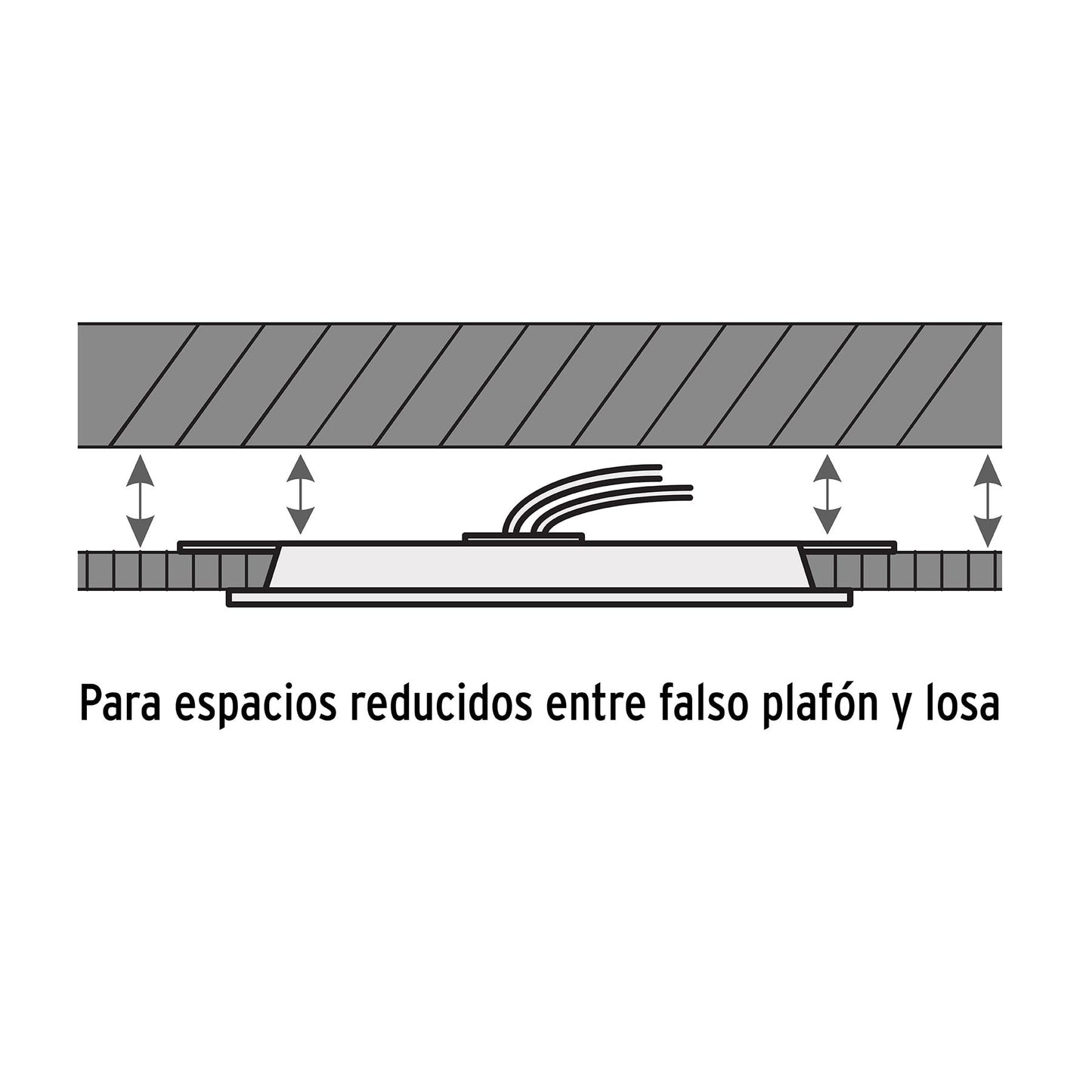 Luminario LED plafón de 18 W con luz de día ultradelgado redondo