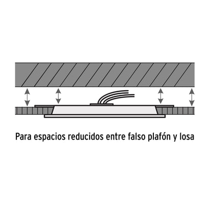 Luminario LED plafón de 18 W con luz de día ultradelgado redondo