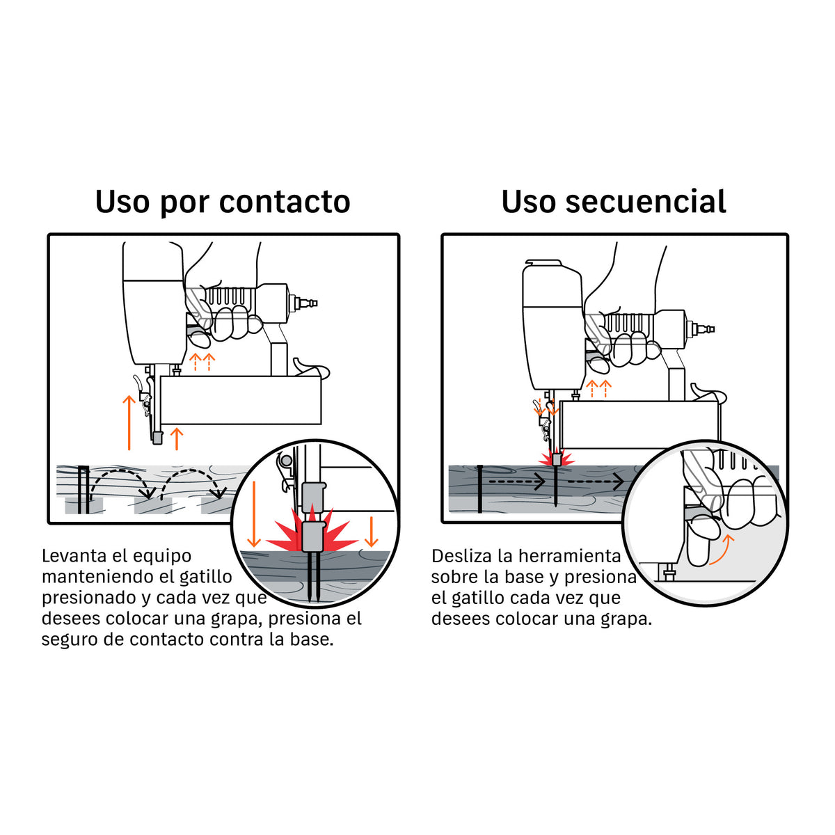 Engrapadora neumática calibre 18