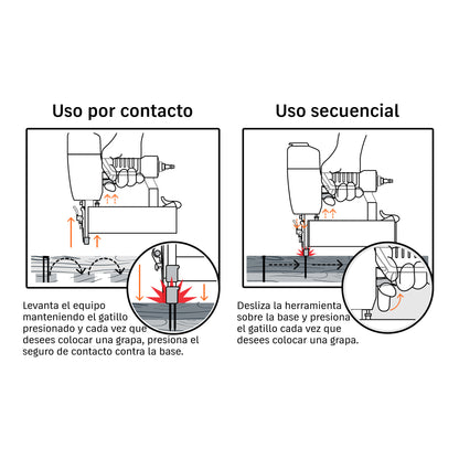 Engrapadora neumática calibre 18