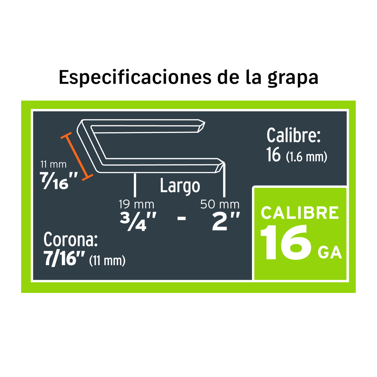Engrapadora neumática calibre 16