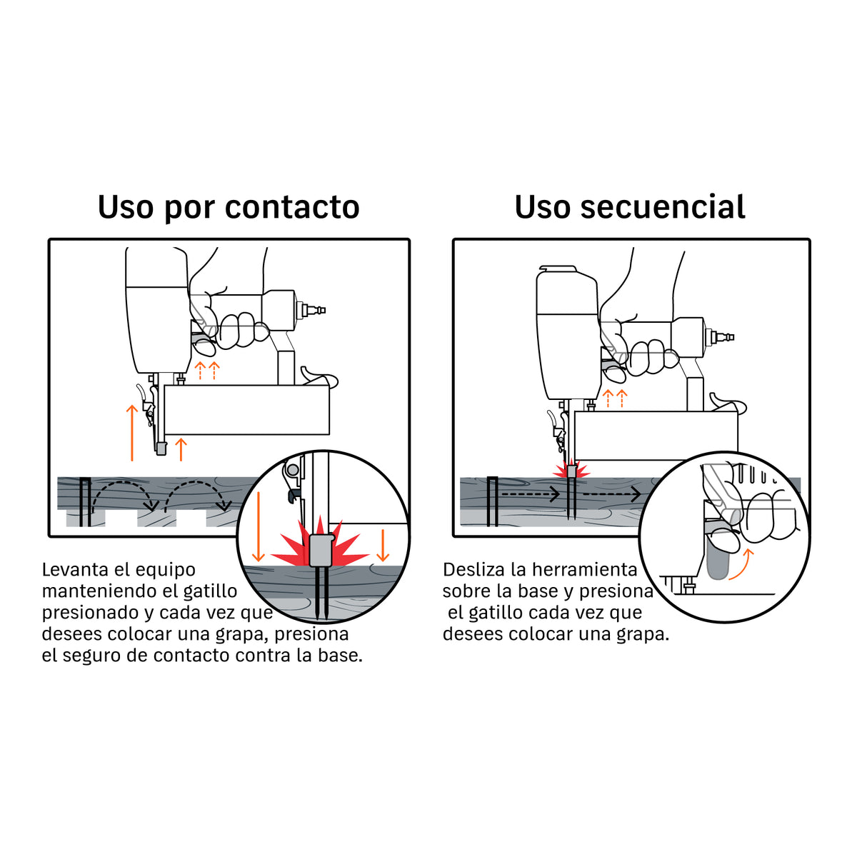 Engrapadora neumática calibre 16