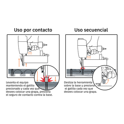 Engrapadora neumática calibre 16