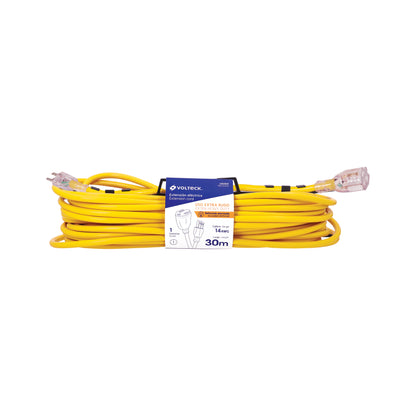 Extensión reforzada aterrizada 30 m 3x14 AWG
