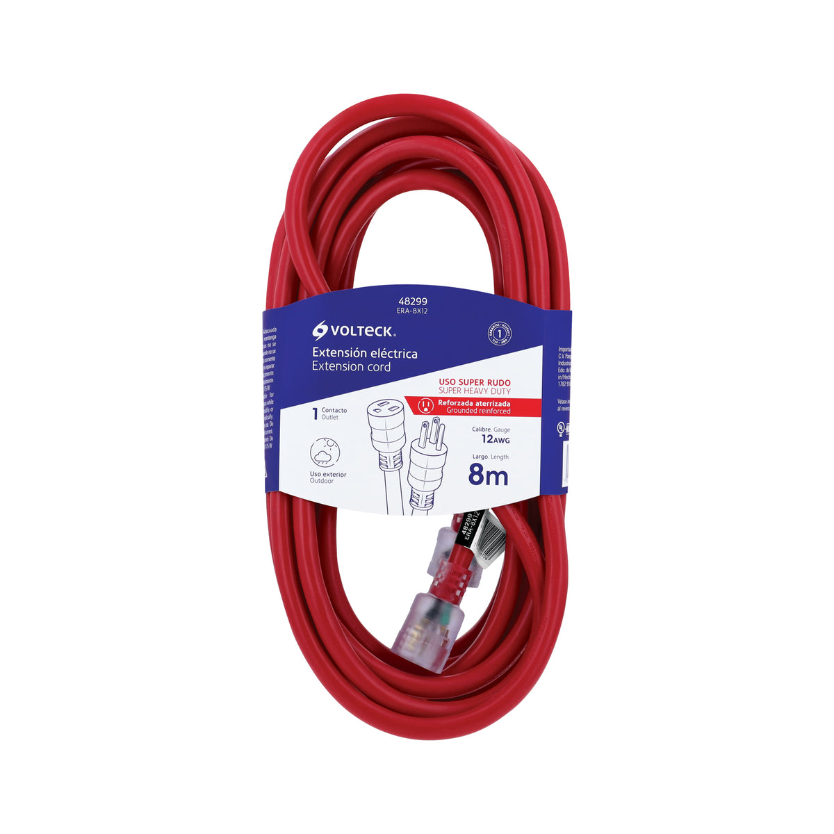 Extensión de uso súper rudo aterrizada 8 m. calibre 12 · vista 2