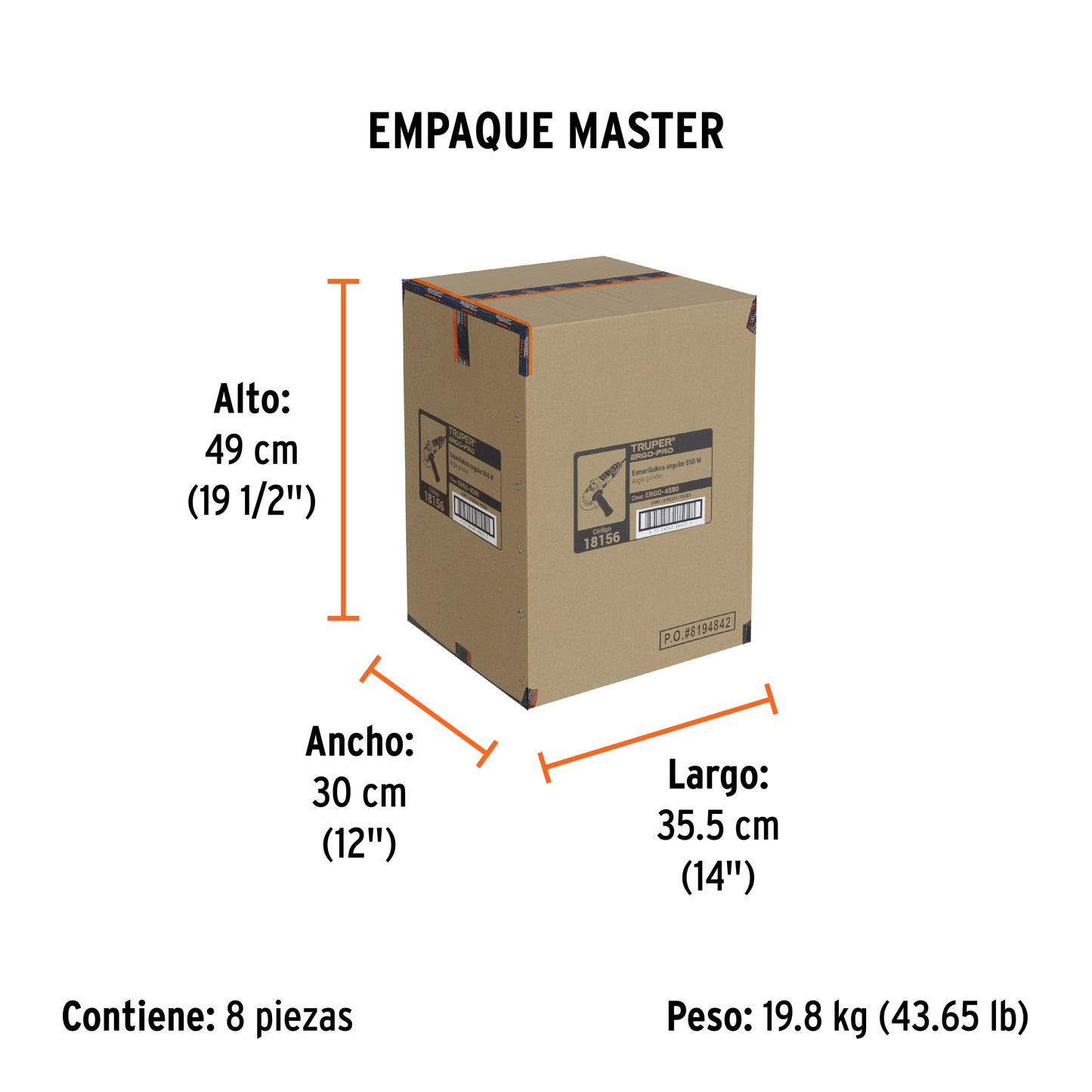 Esmeriladora angular de 950 W y  con interruptor de uso continuo
