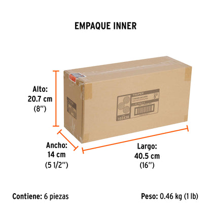 Juego de 3 esponjas para pulir de 5" hook and loop · vista 5