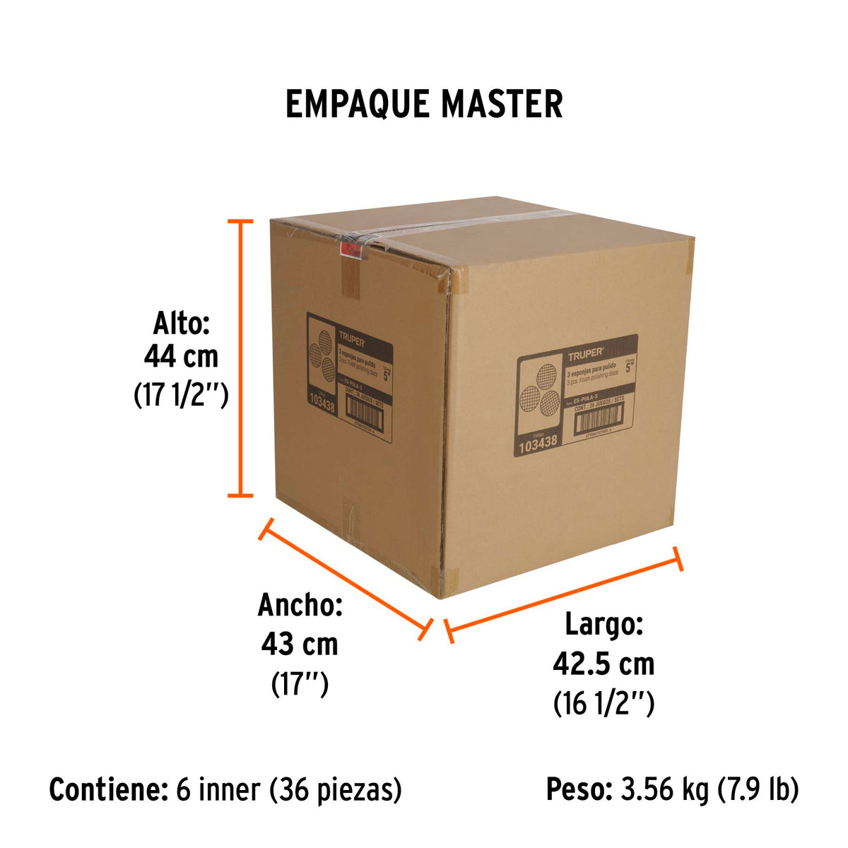 Juego de 3 esponjas para pulir de 5" hook and loop · vista 6