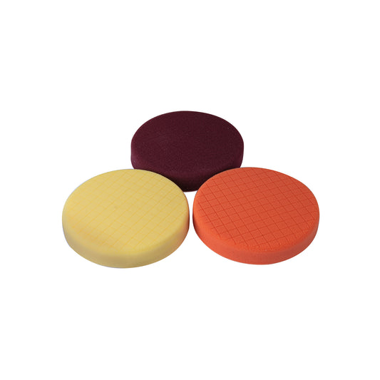 Juego de 3 esponjas para pulir de 7" hook and loop