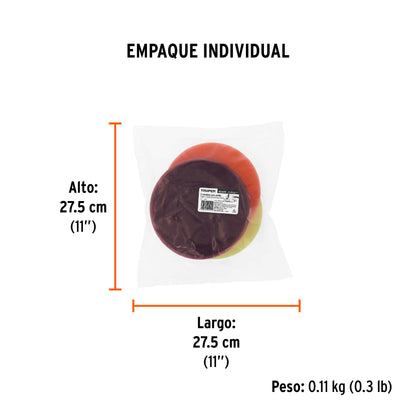 Juego de 3 esponjas para pulir de 7" hook and loop · vista 4