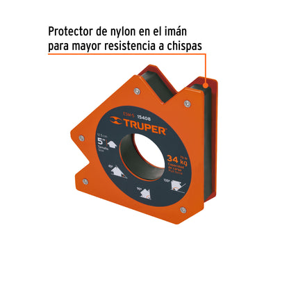 Escuadra magnética para soldar de 5 pulgadas